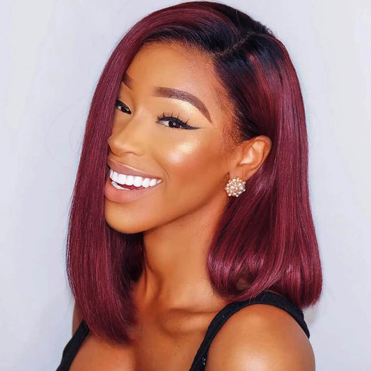 Peluca Bob Liso Corto Degradado 1B-99J Cabello Humano