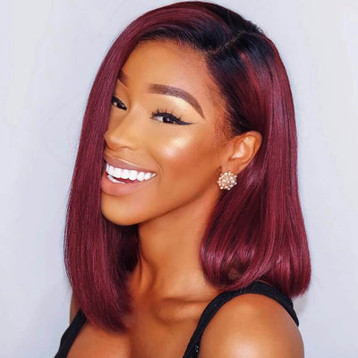 Peluca Bob Liso Corto Degradado 1B-99J Cabello Humano
