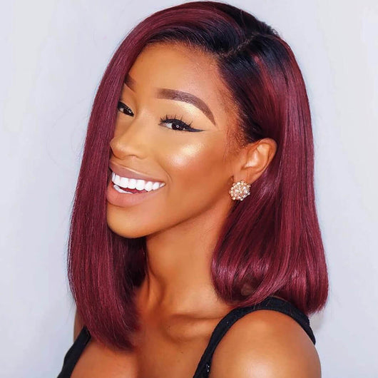 Peluca Bob Liso Corto Degradado 1B-99J Cabello Humano