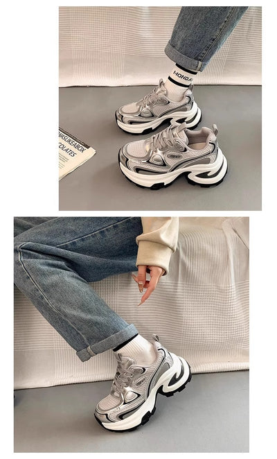 Tenis Plataforma Respirable para Mujer - Zapatillas Chunky con Altura Aumentada - Image 12