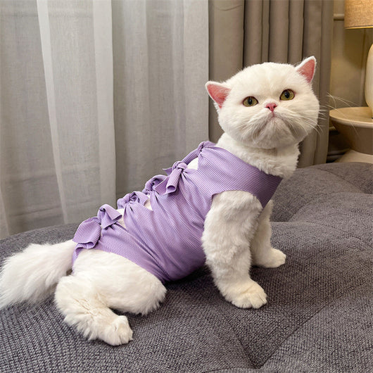 Pijama Quirúrgico para Gatos con Cierre de Cordones - Recuperación Post-operatoria - Image 24