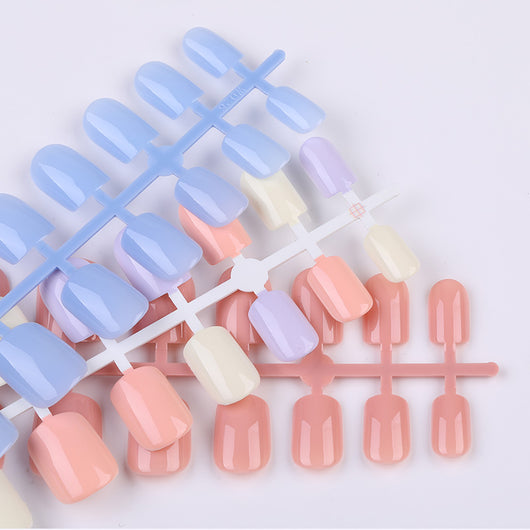 Uñas Postizas Adhesivas de Colores Sólidos - Set de 24 Piezas - Image 3