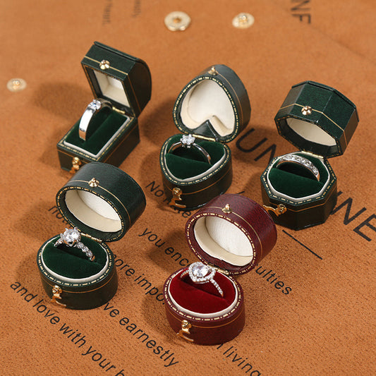 Caja Vintage Multiforma para Anillos - Diseño Europeo Elegante