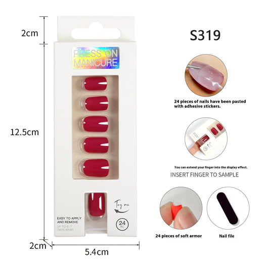 Uñas Postizas Adhesivas Removibles - Set de 24 Piezas - Image 22