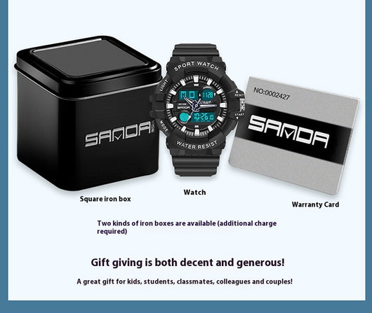 Reloj Deportivo Digital Dual Display Pantalla Grande Luminoso Resistente al Agua Unisex - Image 35