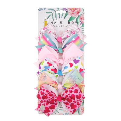 Set de Broches para Cabello con Moño de Corazón para Niñas - Image 20