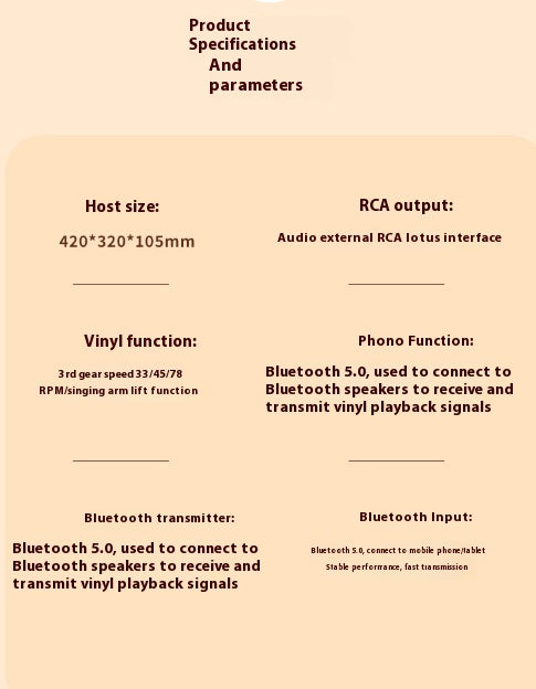 Tocadiscos Retro Bluetooth con Fonocaptor Piezoeléctrico - Image 13