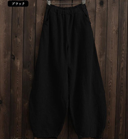 Pantalones Holgados Cintura Ajustada Talla Grande para Mujer - Image 10