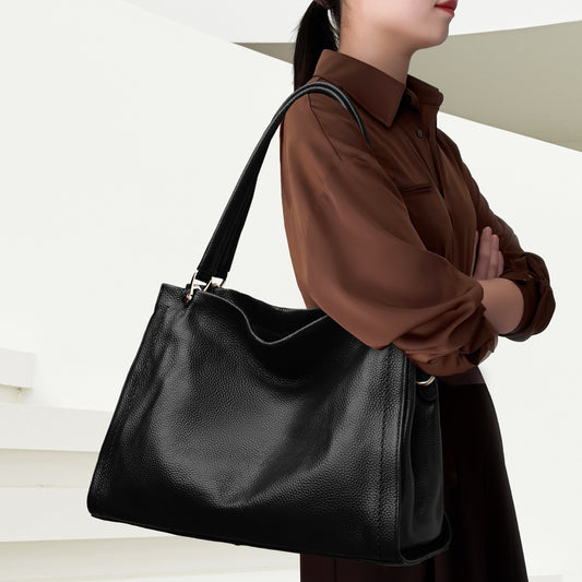 Bolso de Cuero Genuino para Mujer - Diseño Minimalista de Bandolera