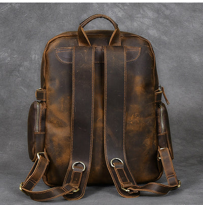Mochila de Viaje en Cuero Genuino con Correa Ancha - Image 10
