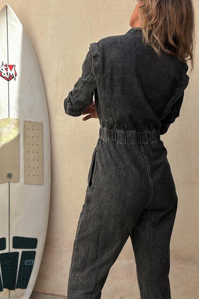Jumpsuit Casual Mujer con Bolsillos - Diseño Street Lavado - Image 14