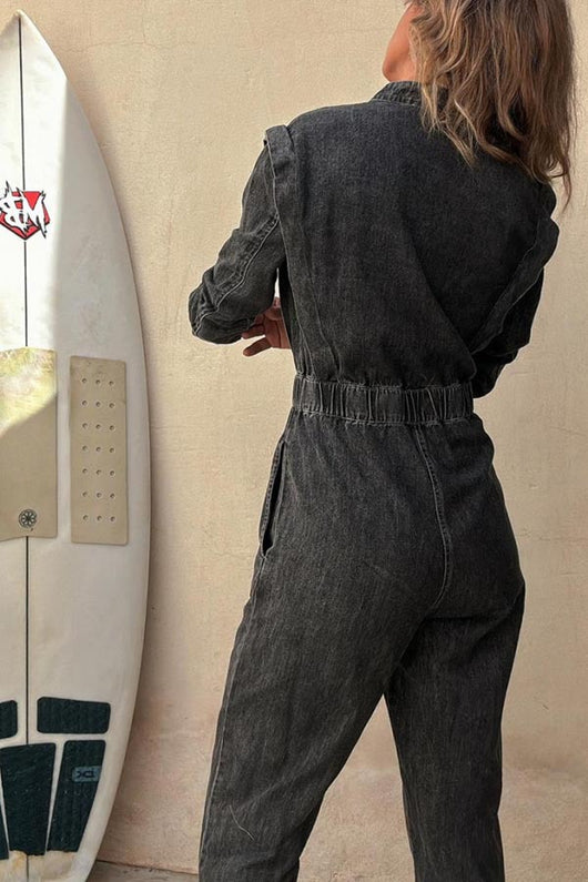 Jumpsuit Casual Mujer con Bolsillos - Diseño Street Lavado - Image 14