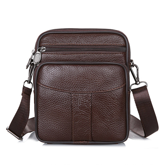 Bolsa Mensajero de Cuero Genuino para Hombre - Piel de Res Premium