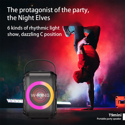 Parlante Bluetooth Portátil con Luz LED Circular y Sonido de Rango Completo - Image 8