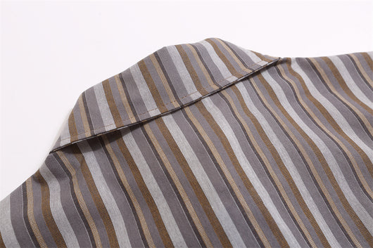 Camisa Suelta de Rayas Verticales para Hombre - Image 15