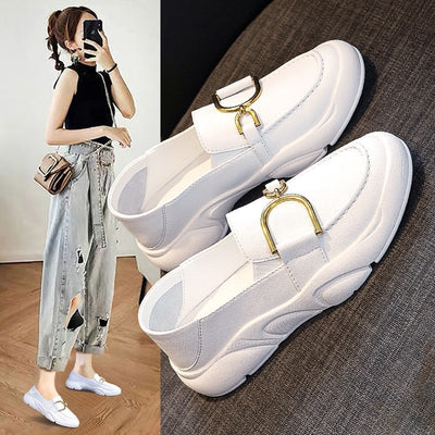 Zapatos Casuales de Cuero Versátiles para Verano - Ideales para Estudiantes - Image 4