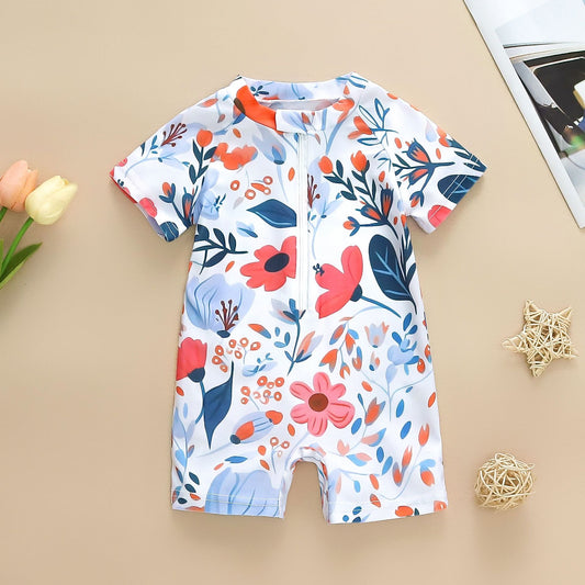 Traje de Baño Estampado Flores para Niña