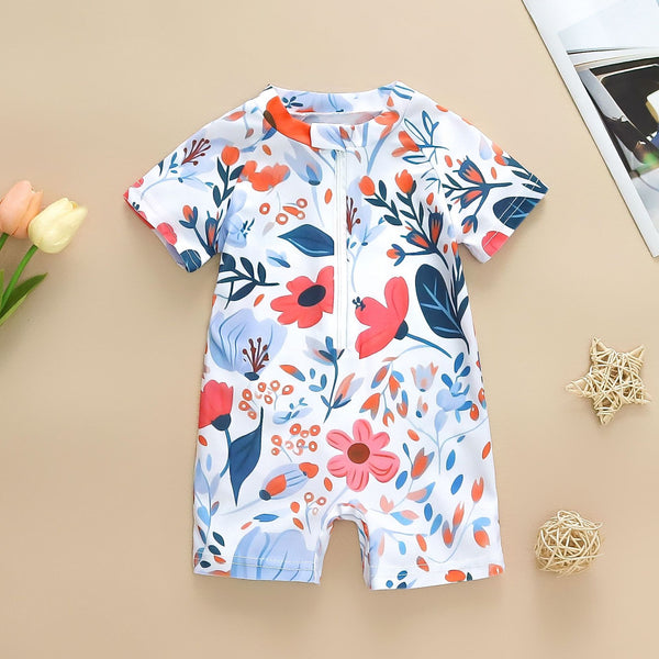Traje de Baño Estampado Flores para Niña