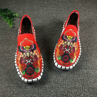 Zapatos de tela bordados con dragón - Image 9