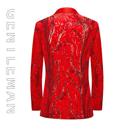 Traje Blazer Lentejuelas Hombre - Chaqueta Versátil Performance - Image 14