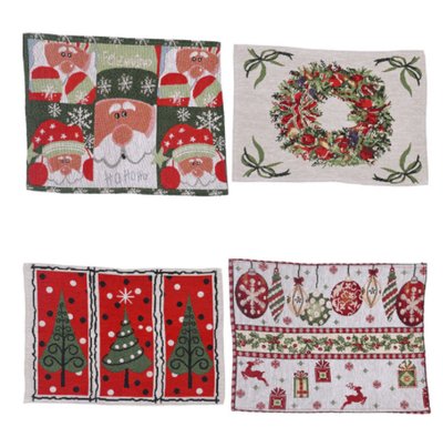 Manteles Individuales de Tela Tejida para Decoración Navideña - Image 9