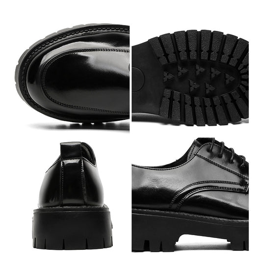 Zapatos Casuales de Cuero con Plataforma Elevadora - Image 44