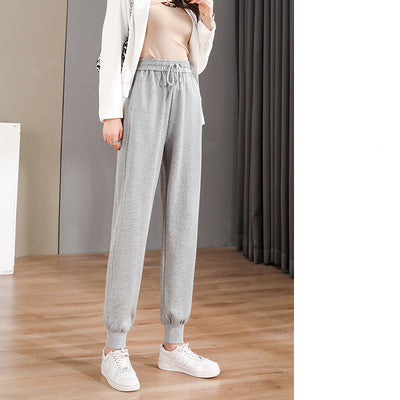 Pantalones Deportivos Sueltos Negros para Primavera y Otoño