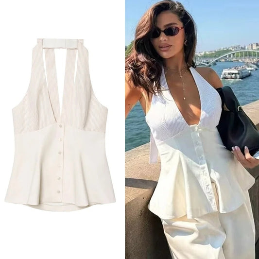 Top Halter Sin Mangas para Mujer - Image 2
