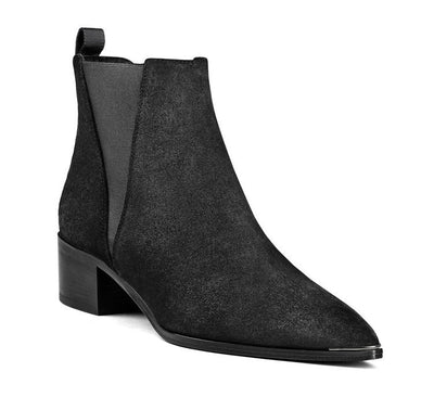 Botas Cortas Retro con Tacón Grueso y Punta Afilada para Mujer - Image 5