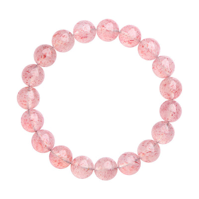 Pulsera de Cristal de Cuarzo Blanco con Fresa de Agua Natural - Image 4