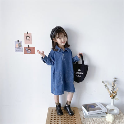 Falda Vaquera Infantil Retro Casual