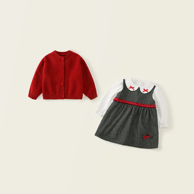 Cardigan Tejido Infantil de Manga Larga - Conjunto Versátil para Niños - Image 5