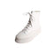 Botines Mujer Estilo Coreano Plataforma Gruesa Cordones Alto Casual