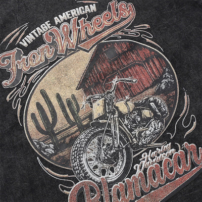 Camiseta Manga Corta con Estampado Retro Paisajista para Hombre - Image 16