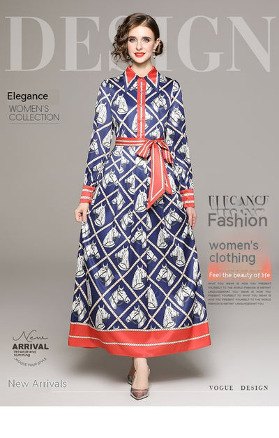 Vestido Camisero Plisado con Estampado Floral Vintage y Cinturón - Image 12