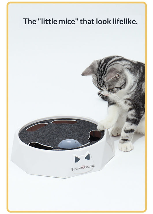 Juguete Interactivo Giratorio para Gatos con Ratón de Peluche y Motor Automático - Image 9