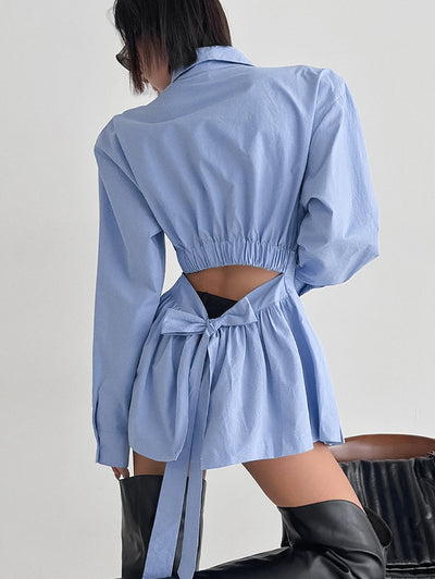 Blusa de Algodón con Cordones - Camisa Versátil de Manga Larga - Image 10