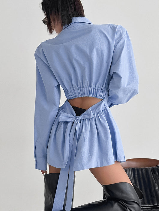 Blusa de Algodón con Cordones - Camisa Versátil de Manga Larga - Image 10