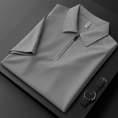 Polo Ejecutivo de Verano en Tela Bubble Ligera con Cierre Medio - Image 6