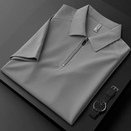 Polo Ejecutivo de Verano en Tela Bubble Ligera con Cierre Medio - Image 6