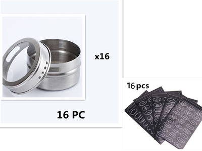 Frasco de Especias de Acero Inoxidable con Visor Transparente - Image 23