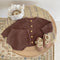 Conjunto de Abrigo Cardigan Dos Piezas en Algodón para Bebé