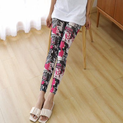 Leggings de Malla Transparente para Mujer - Pantalones Elásticos Estampado Flores - Image 4