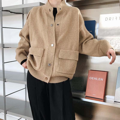 Cardigan Tejido Holgado para Mujer - Saco Suéter Abotonable - Image 7