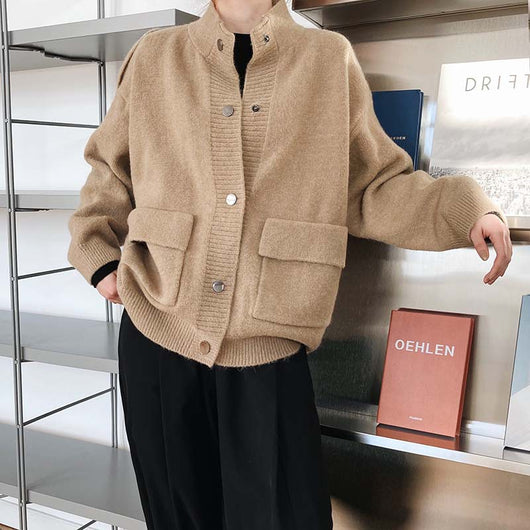 Cardigan Tejido Holgado para Mujer - Saco Suéter Abotonable - Image 7