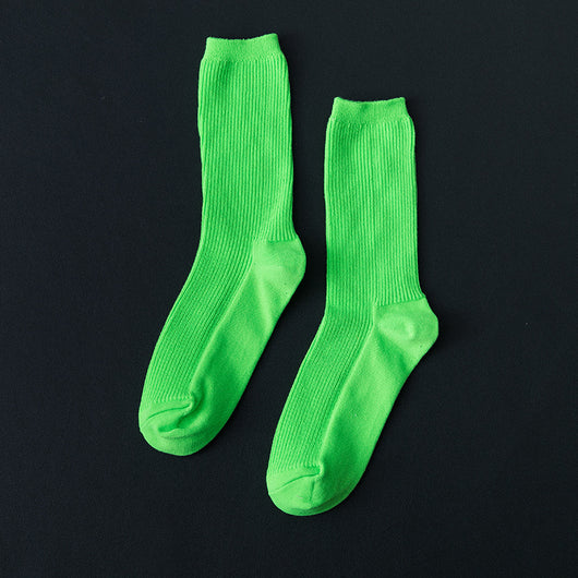 Calcetines Tubo Largo de Colores Fluorescentes - Image 30