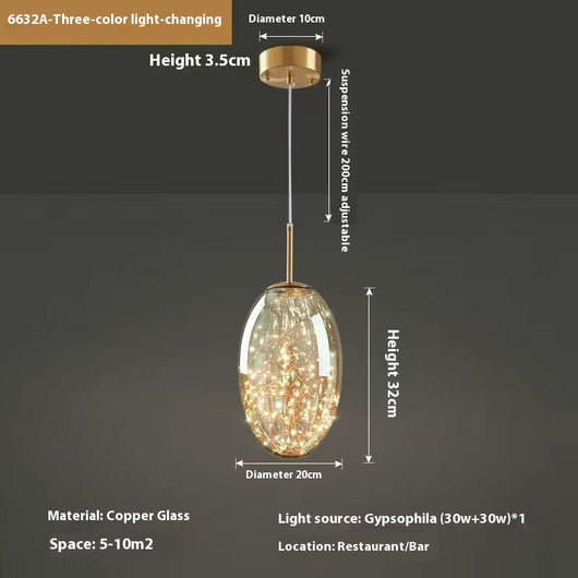 Lámpara Colgante de Cristal Minimalista Moderna - Image 10