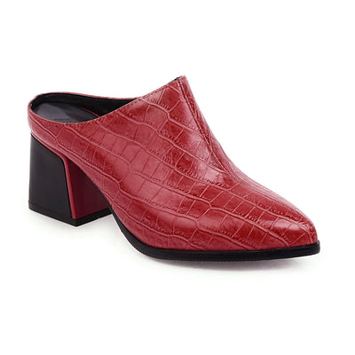 Zapatos Baotou Talla Grande con Patrón de Piedra - Image 9