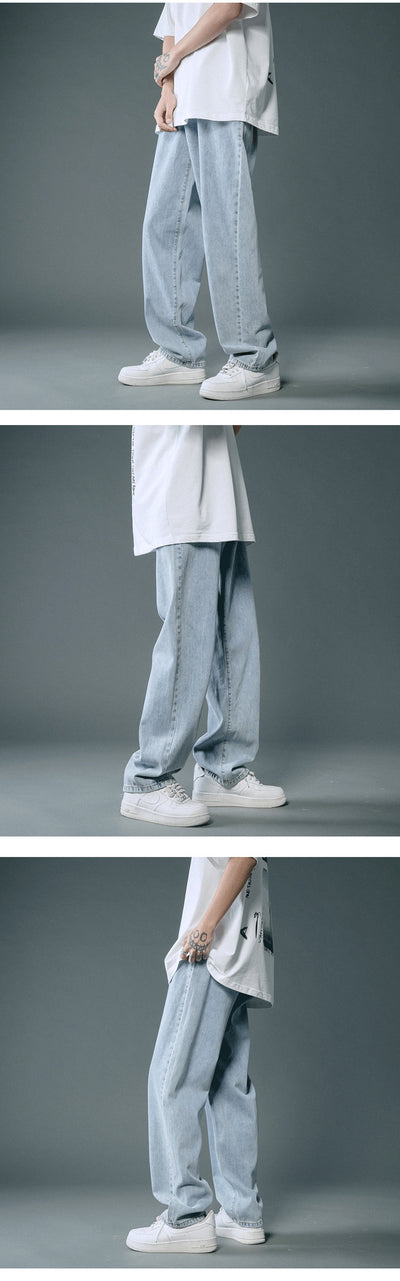 Jeans Rectos Sueltos Ligeros para Hombre - Comodidad de Verano - Image 17