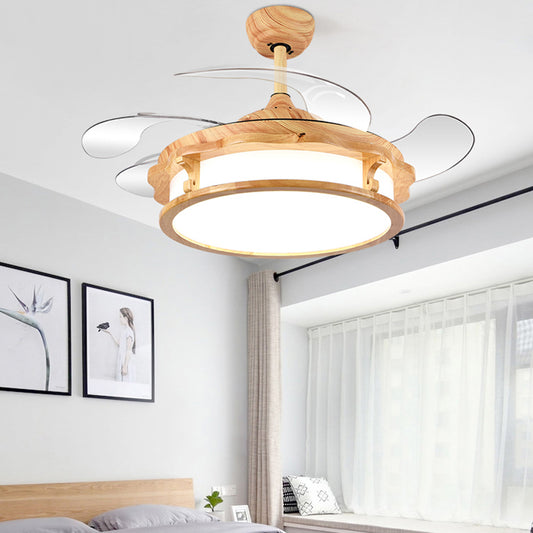 Lámpara Ventilador Silencioso Invisible Estilo Japonés